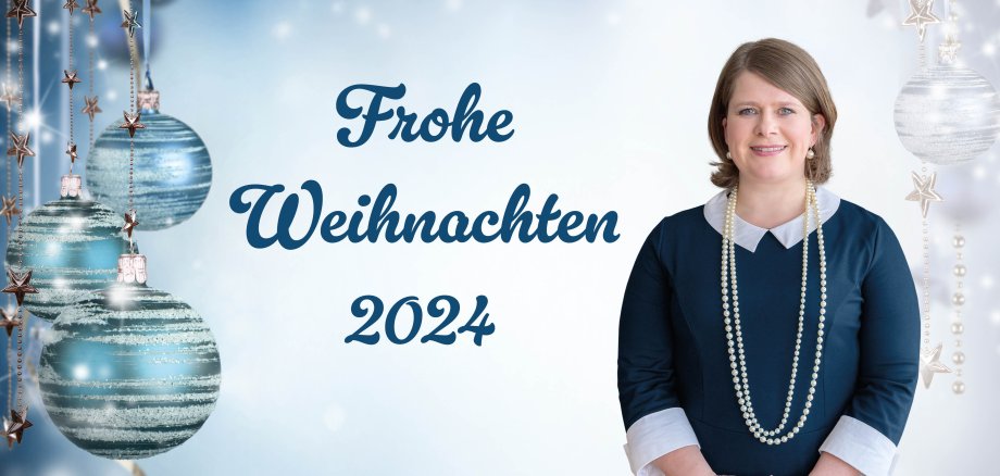 Foto zum Weihnachtsgruße 2023n der VG Wirges mit Bürgermeisterin Alexandra Marzi